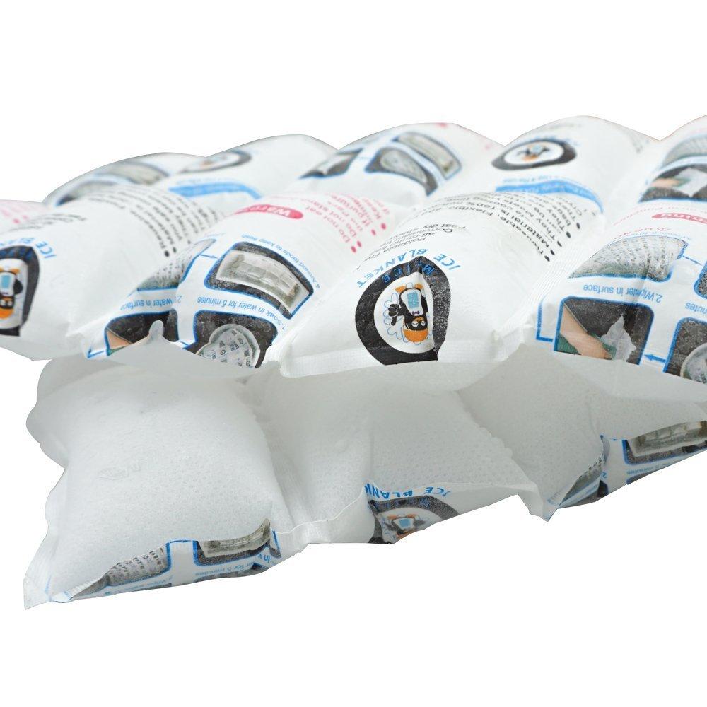 WORLD-BIO Shipping Cold Pack Ice Pack Sheets for Coolers Reusable, Dry Ice Packs Freezer Packs for Shipping Food, Flexible Ice Blankets Frozen Gel Packs Keep Food Fresh Beverage Cold, 13.3"x6.5"/Sheet 50 Sheets