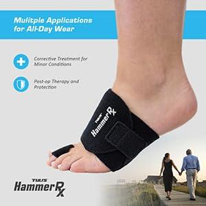 Tuli's Tuli's HammerRx, Adjustable Hammer Toe Straightener and Corrector for Proper Toe Alignment and Pain Relief, One Size Fits All