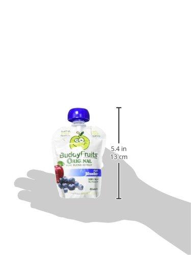Buddy Fruits Buddy Fruits Snacks To Go Blueberry Unsweetened Applesauce 3.2oz Pouch (18pk) Gluten-Nut-Dairy-Preservatives-BPA Free, Non GMO, Kosher