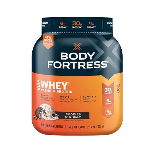 Body Fortress Body Fortress 100% Whey, Premium Protein Powder, Cookies N\' Cream, 1.78lbs (Packaging May Vary) & 100% Whey, Premium Protein Powder, Chocolate, 1.78lbs (Packaging May Vary)