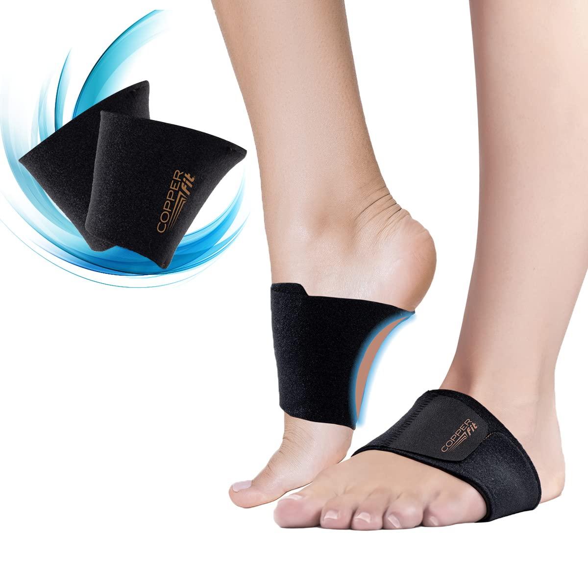 Copper Fit Copper Fit CFACBP Health Unisex Arch Relief Plus with Built-In Orthotic Support, Black