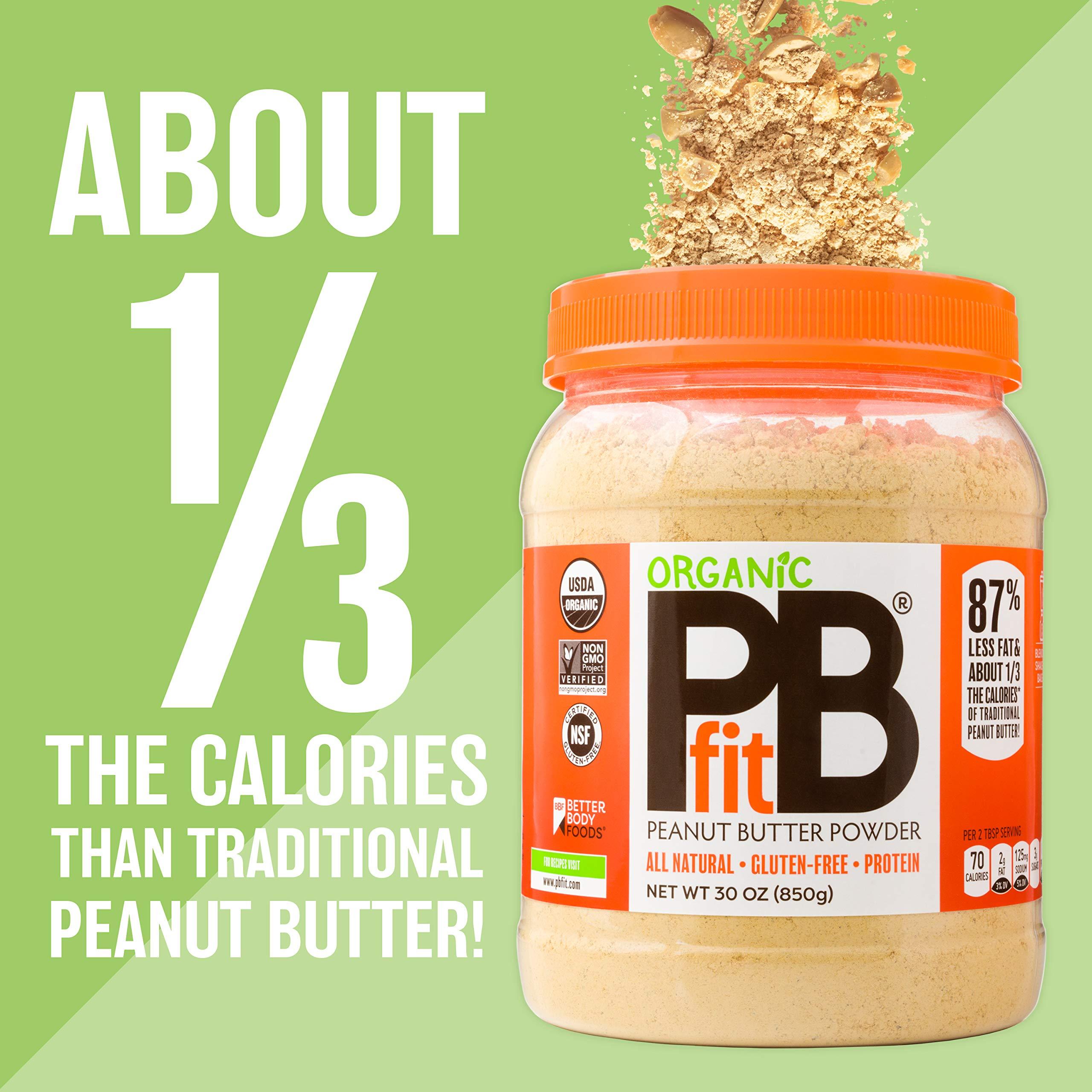 PBfit PBfit All-Natural Organic Peanut Butter Powder, 30 Ounce, Peanut Butter Powder from Real Roasted Pressed Peanuts, Good Source of Protein, Organic Ingredients