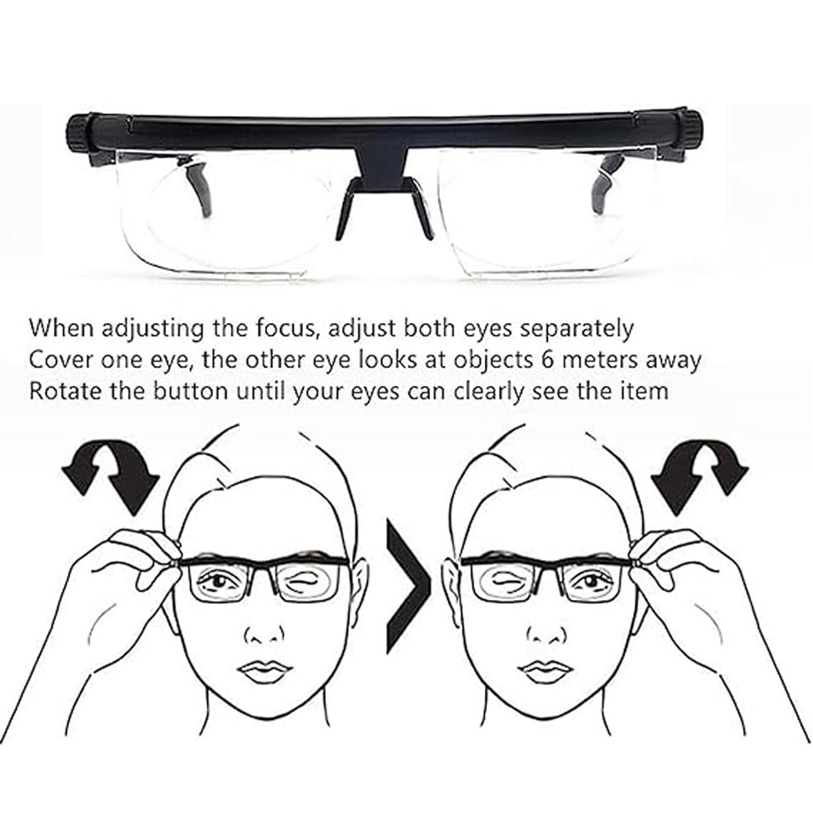 dfgsxifc dfgsxifc Upgrade Deefocus Adjustable Glasses - Focus Adjustable Glasses Dial Vision, Eyeglasses Near and Far Sight (2pcs,One Size)