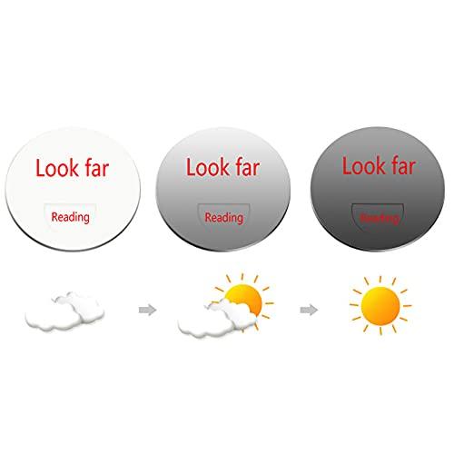 willochra Invisible Transition Photochromic Bifocal Reading Glasses Women Trendy Cat Eye Readers Bifocal Sunglasses (BLACK GOLD, 300)