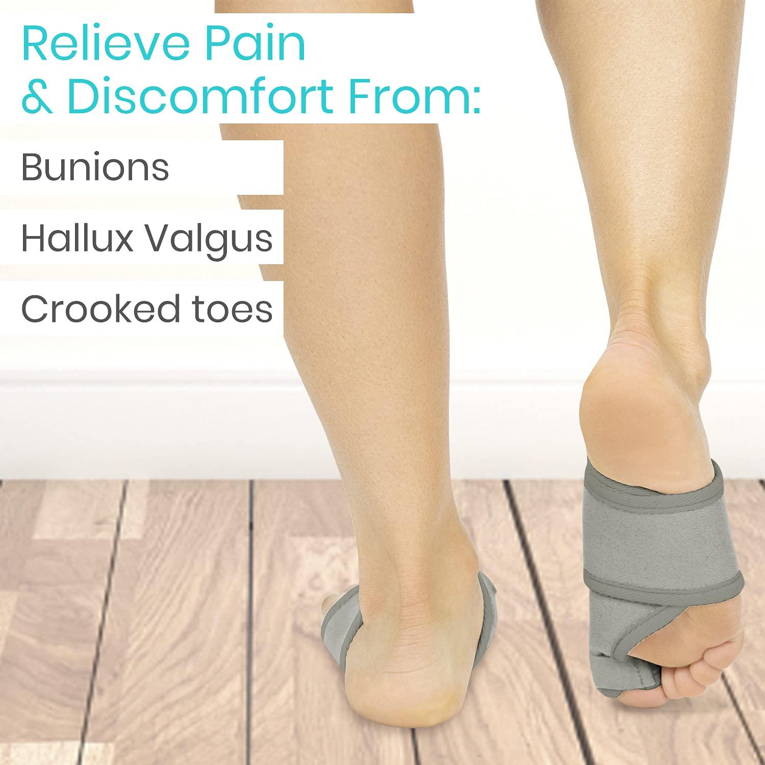 Vive Bunion Brace Big Toe Corrector Straightener With SplintHallux Valgus Pad Joint Pain Relief, Alignt TreattOrthopedic Sleeve Foot Wrap Support