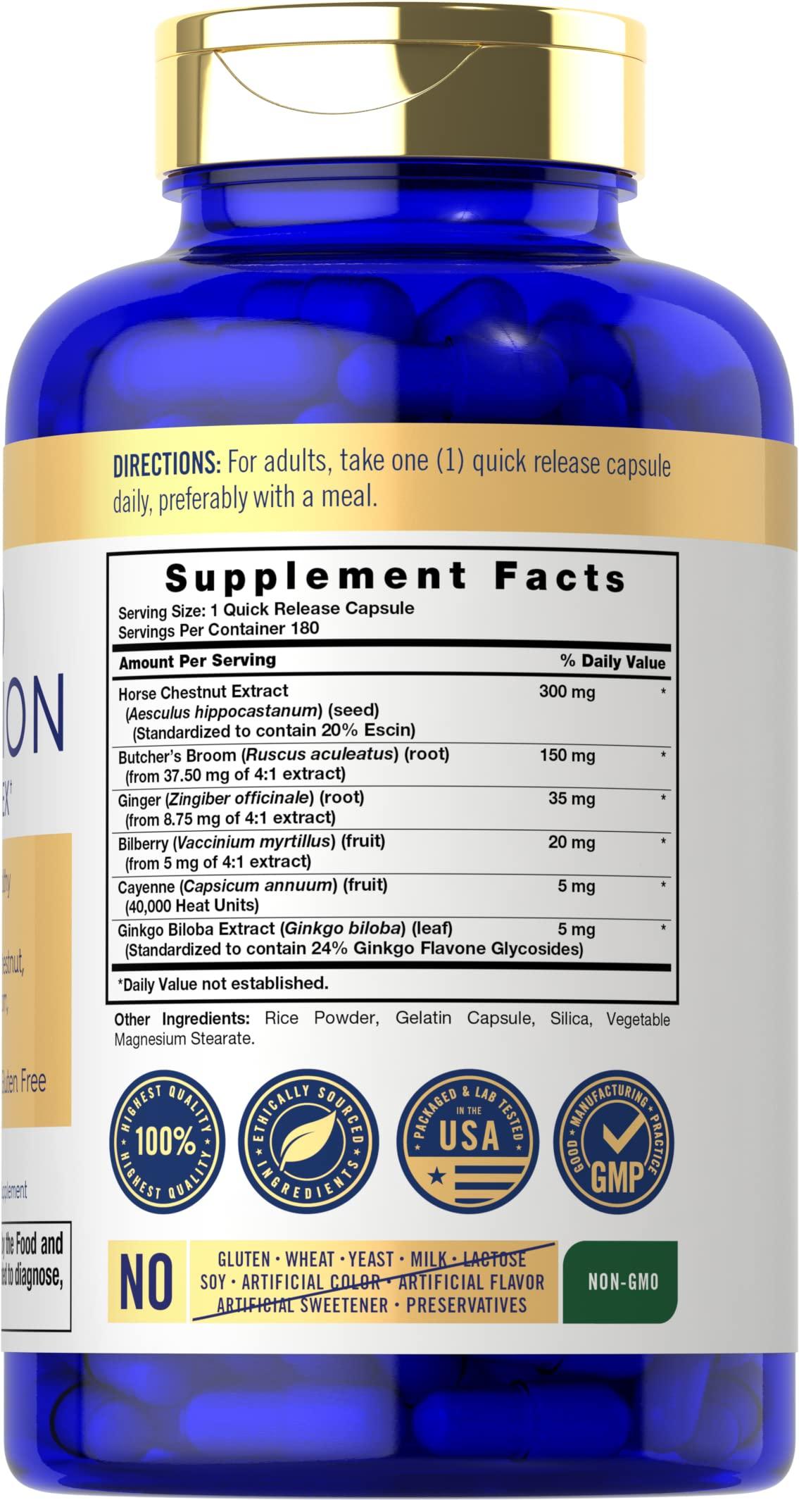Carlyle Carlyle Blood Circulation Supplement | 180 Capsules | Supports Healthy Circulation | Non-GMO, Gluten Free