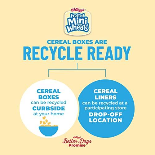 Frosted Mini-Wheats Kellogg's Frosted Mini Wheats Breakfast Cereal, Fiber Cereal, Kids Snacks, Strawberry, 14.3oz Box (1 Box)