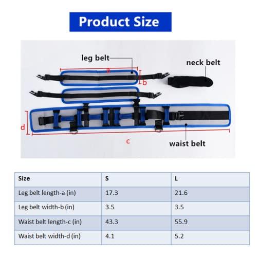 WEEOATAR WEEOATAR Medical Nursing Gait Belt, Non-Slip Transfer Nursing Sling with Handles, Mobility Standing and Lifting Aid Transfer Belts for Disabled, Elderly, Injured (Blue)