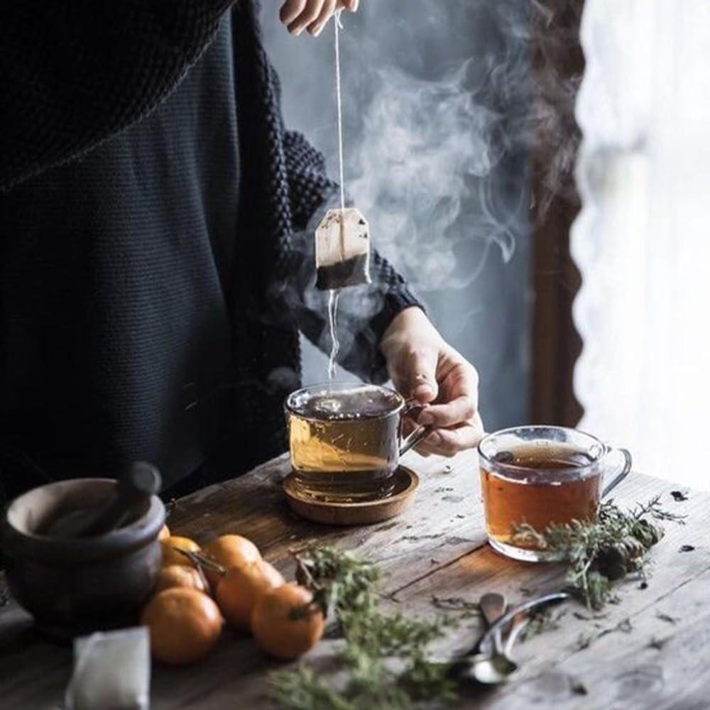 The Bodhi Press The Bodhi Press 100% Natural Ingredients Awake Black Tea Blend, Caffeine Free | Premium Pyramid Black Tea Bags, Cardamom & Rhododendron Flower | Aromatic Beverage - 8 Bags, 3g Each