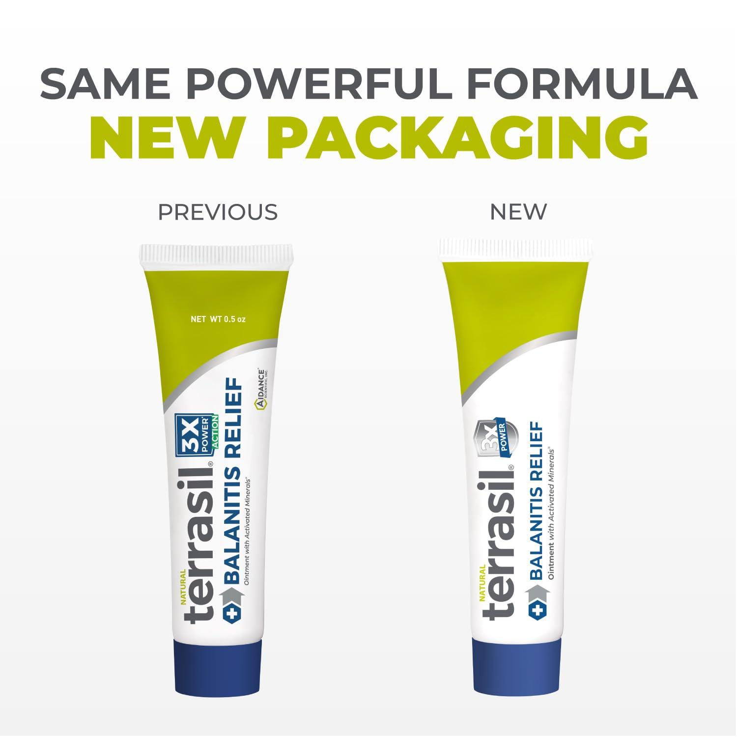 terrasil terrasil Balanitis Relief - Balanitis Treatment for Men, Natural Soothing Foreskin Ointment for Relief from Symptoms of Irritation, Itch, and Inflammation. Dermatologist Tested (.5oz)