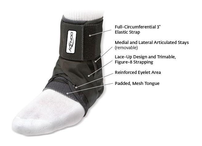 DonJoy DonJoy Stabilizing Pro Ankle Support Brace, Black, Medium