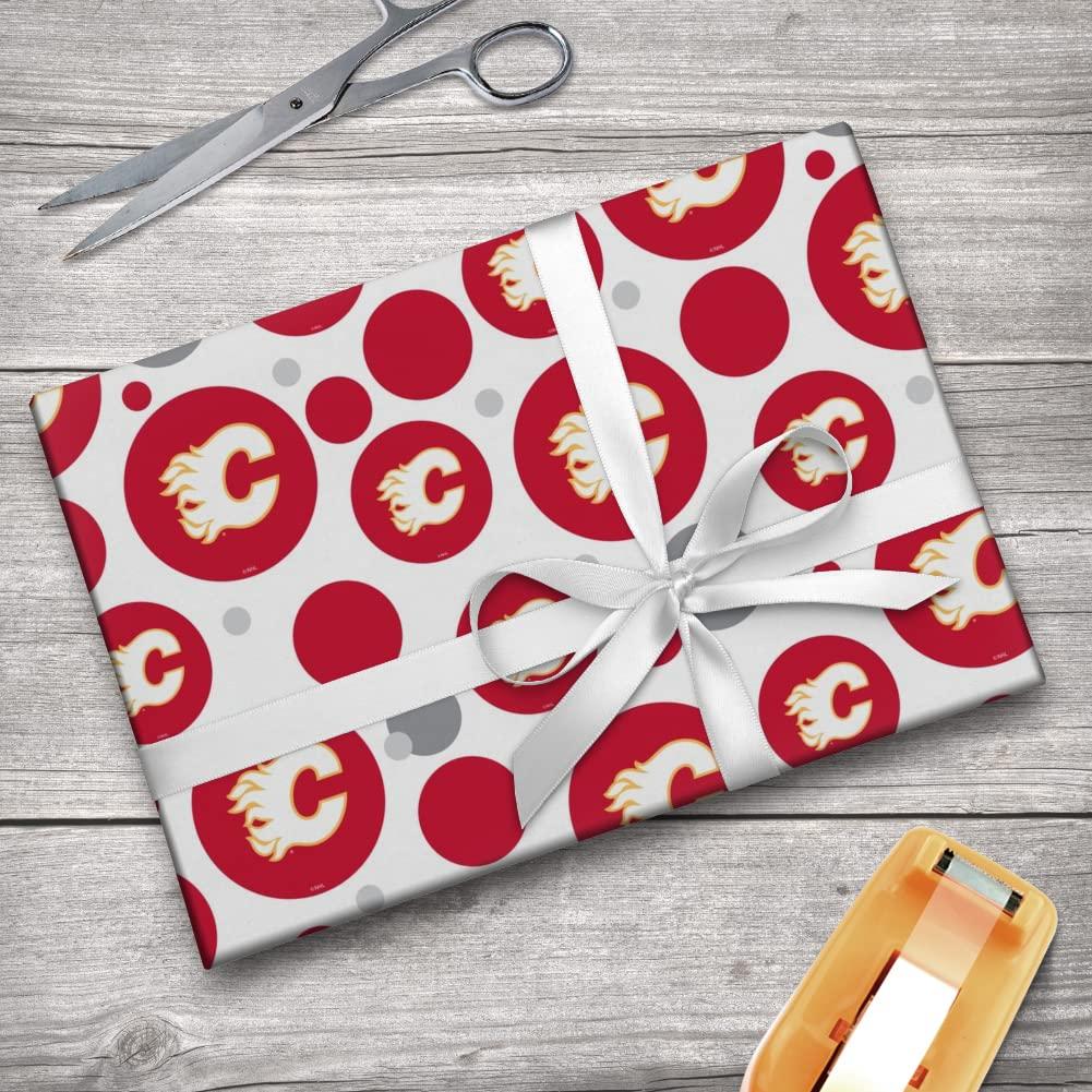 GRAPHICS & MORE GRAPHICS & MORE Calgary Flames Logo Gift Wrap Wrapping Paper Roll