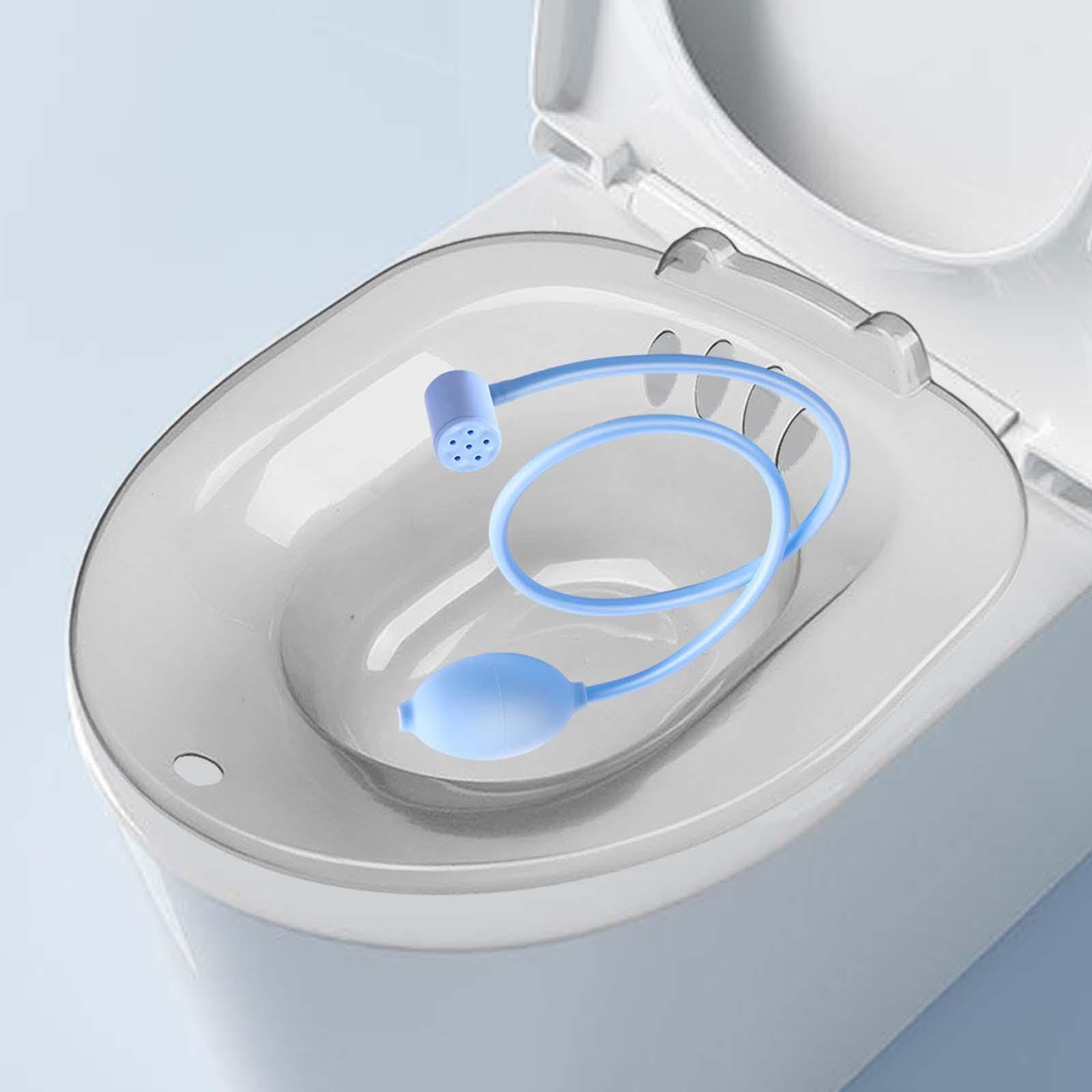 Generic Sits Bath Washing Bowl, Cleansing Basin Sitting Bath Hip Bath Tub, Women Elderly Toilet Seat Sitz Bath Basin for Travel Hotel, Grey B