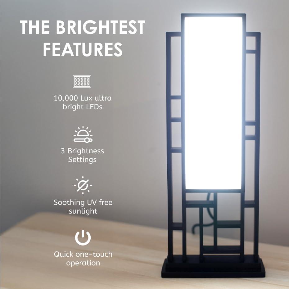 Circadian Optics Circadian Optics Lattis Light Therapy Lamp | As Seen On Shark Tank | 10,000 Lux Full Spectrum UV-Free Light | Boost Mood, Improve Sleep, Increase Energy & Enhance Focus