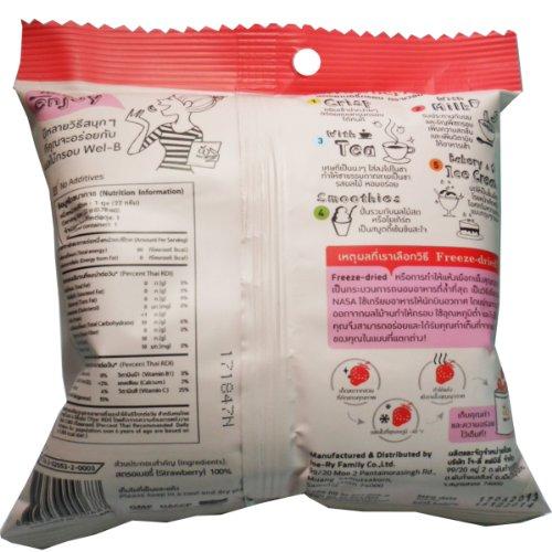 Wel-B Freeze Dried Strawberry Healthy Fruit Snack Wel-B Brand Net Wt 22g (0.78oz) x 2 bags