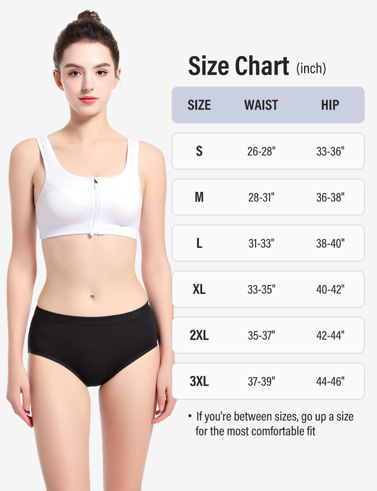 Voxshe Incontinence Underwear for Women Washable Leak Proof Underwear for Women 50ml Regular Absorbent Womens Incontinence Underwear for Incontinence Postpartum Bladder Leak Protective Panties BL-2pcs-S