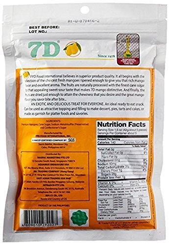 7D 7D Dried Mangoes Naturally Delicious Fat Free Dried Mango