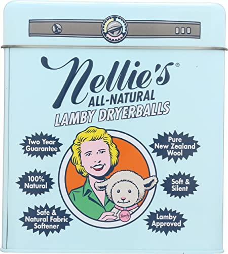 Nellie\'s Nellie\'s All Natural Lamby Wool Dryerballs, Certified Organic, 4 Each (Pack of 12)