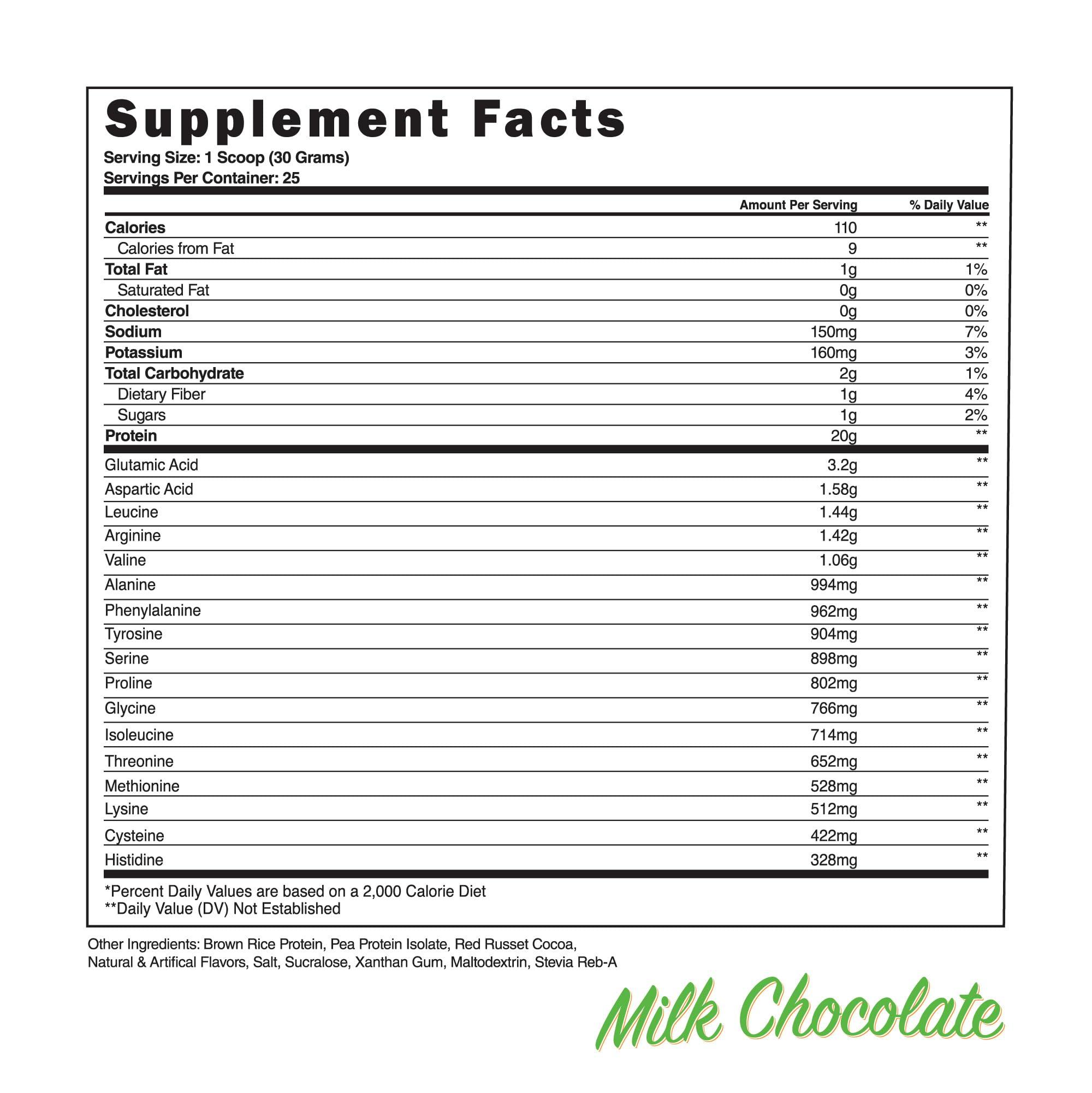 Steel Supplements Steel Supplements Veg-PRO | Vegan Protein Powder, Milk Chocolate | 25 Servings (1.65lbs) | Organic Protein Powder with BCAA Amino Acid | Gluten Free | Non Dairy | Low Carb Formula