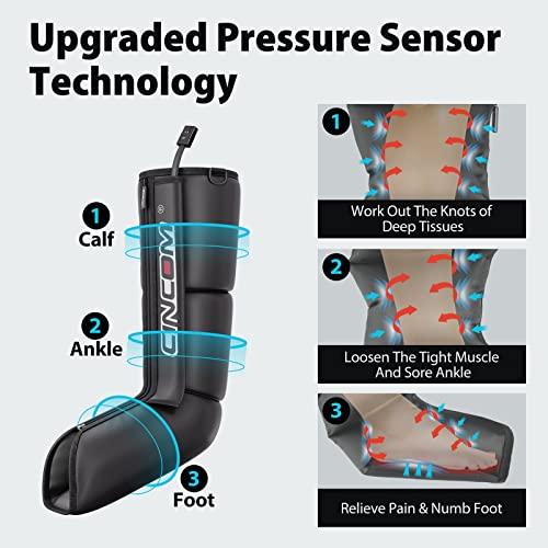 CINCOM CINCOM Leg Massager for Circulation and Pain Relief, Air Compression Boots Helpful for Relaxation, Swelling and Edema Gifts for Mom and Dad Athletes Recovery - FSA HSA Eligible