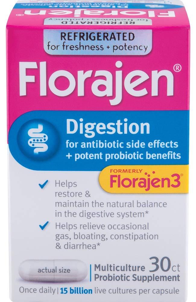 Florajen Florajen Digestion Dietary Supplement - 60 Capsules, Pack of 5