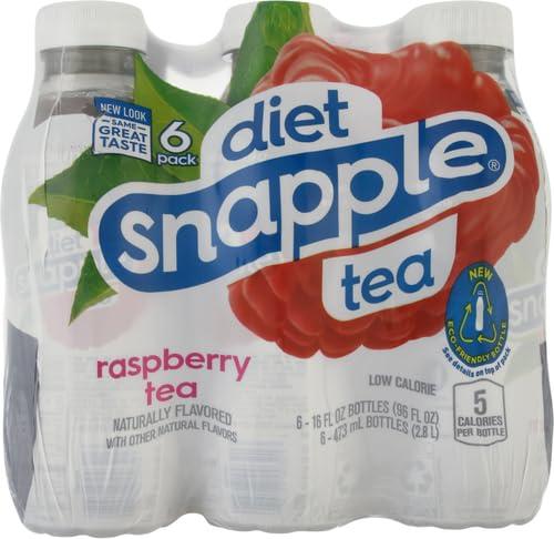 Snapple Snapple Zero Sugar Raspberry Tea, 16 fl oz recycled plastic bottle, 6 pack