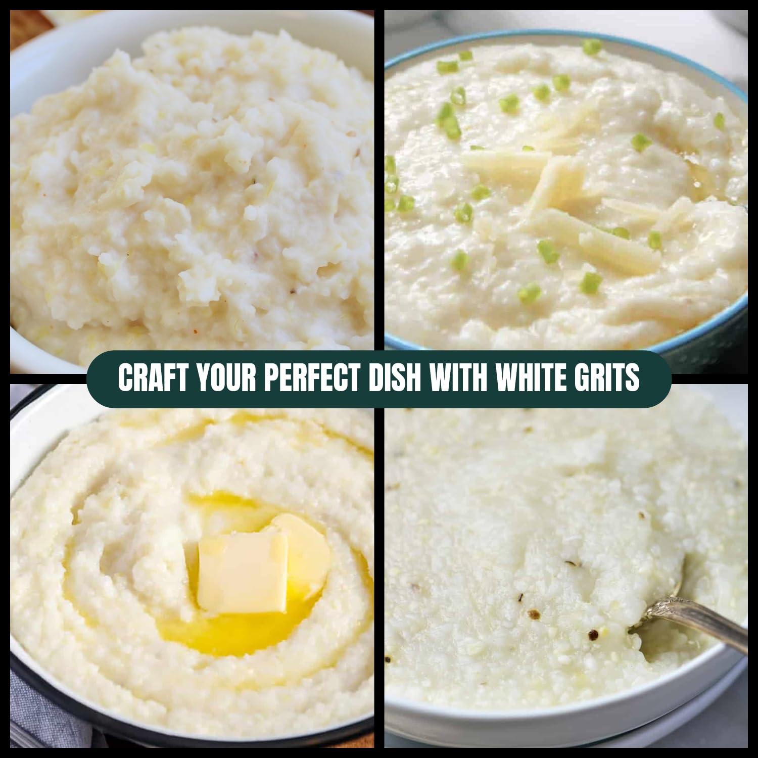 Marsh Hen Mill Marsh Hen Mill White Grits Stone Ground Grits from Premium White Dent Corn | Gluten Free & Instant for Quick Meals Family Farm Grown on Wadmalaw Island Stone Ground Grits - 24 oz Pack