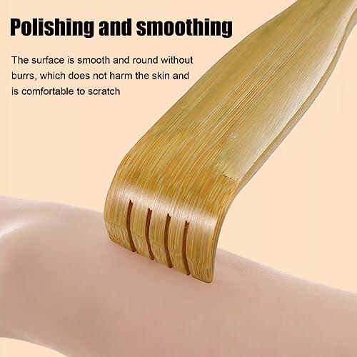 Healifty Healifty Wooden Massager Tool 3pcs Wood Back Scratcher Bamboo Back Scratchers Body Self-Massager Extended Backscratchers Shoe Horn for Self-Treatment Back Itching Relief Body Massage Tools