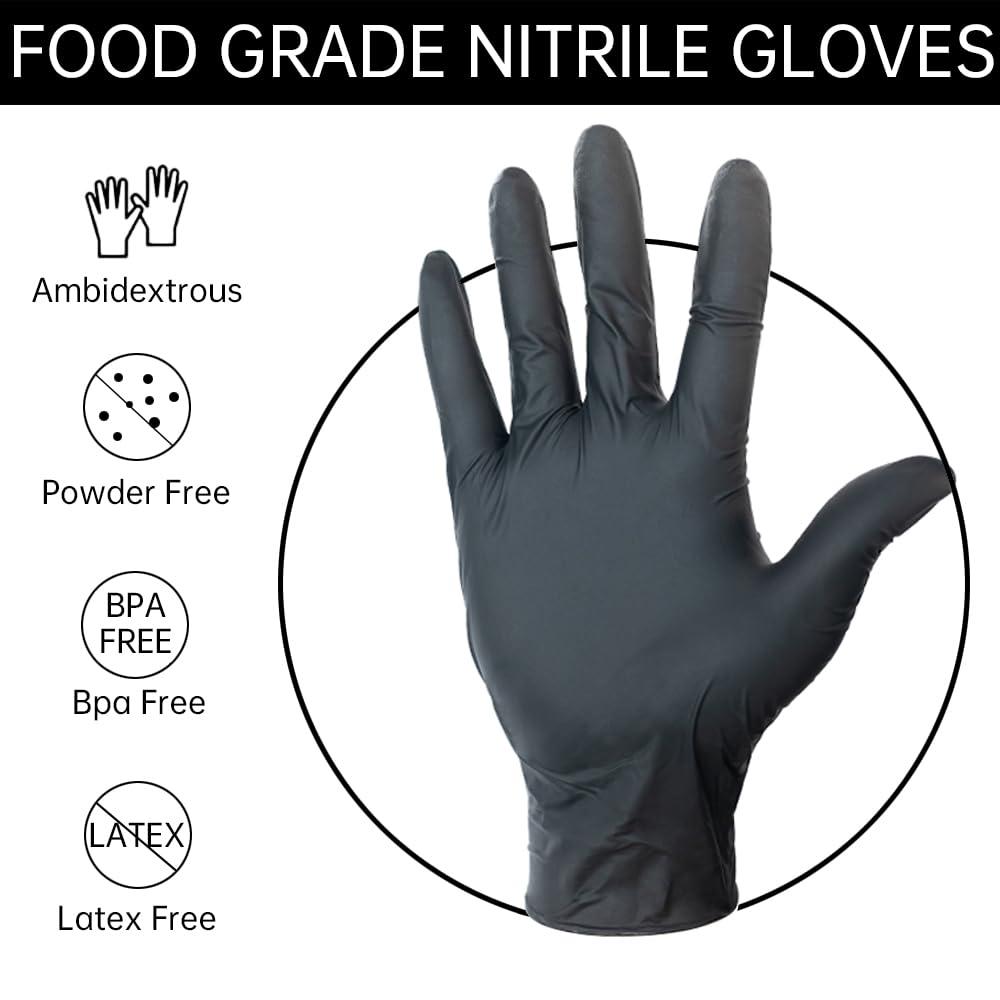 GLOKISS GLOKISS Disposable Nitrile Gloves Latex Free Rubber Cleaning Gloves 5 Mil,Food Safe Cooking Gloves Working Gloves (100, XL)