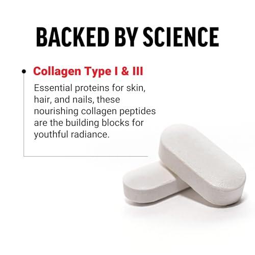 Force Factor FORCE FACTOR Collagen Peptides, Collagen for Women and Men Made with Hydrolyzed Bovine Collagen Type 1 & 3 for Healthy Hair, Skin, Nails, & Joints, Premium Quality, Non-GMO, 120 Collagen Pills