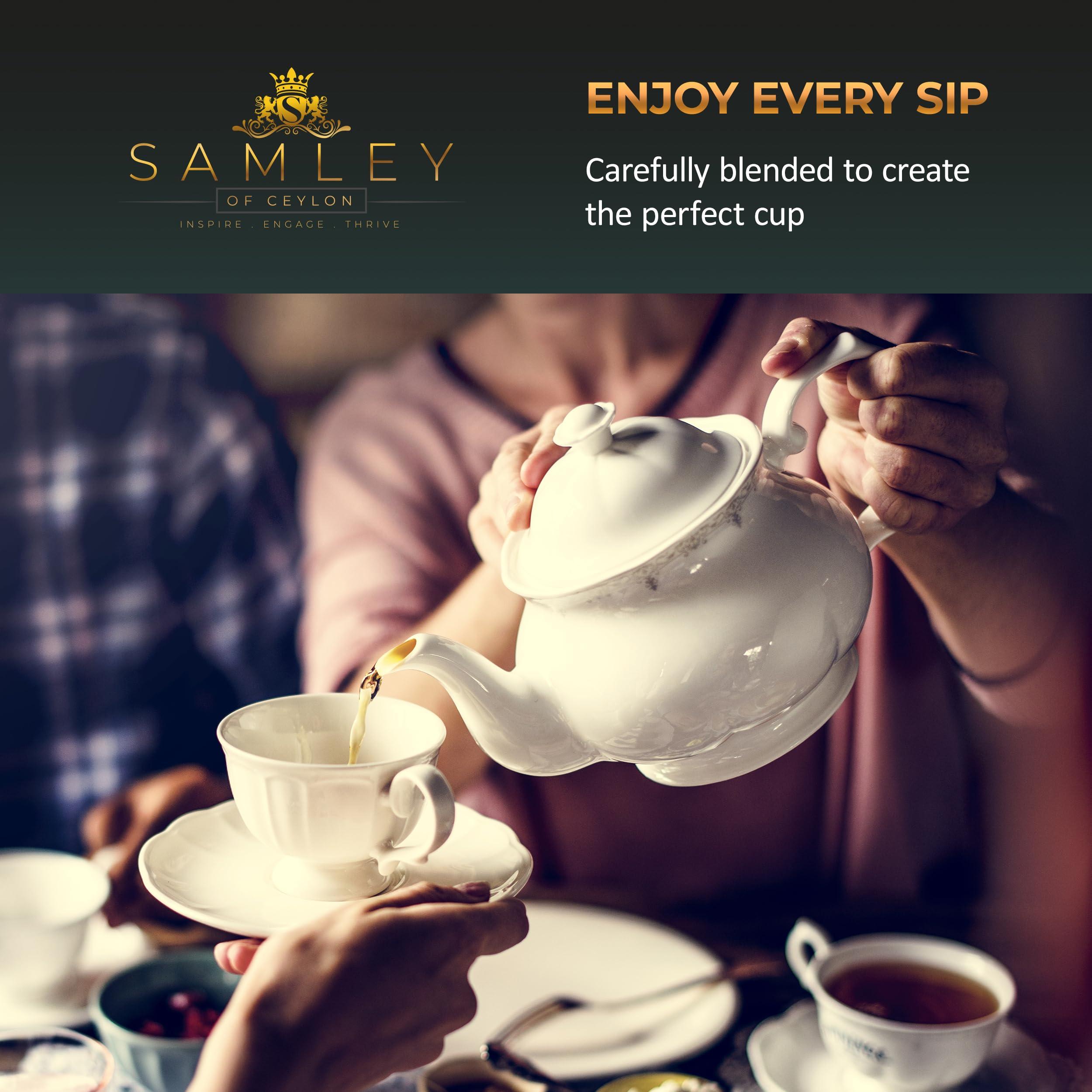 SAMLEY CEYLON Samley Tea 30 Days Assortment Tea Set, Gourmet Premium Tea Lover Gifts for Women and Men, 30 Bags Individually Wrapped