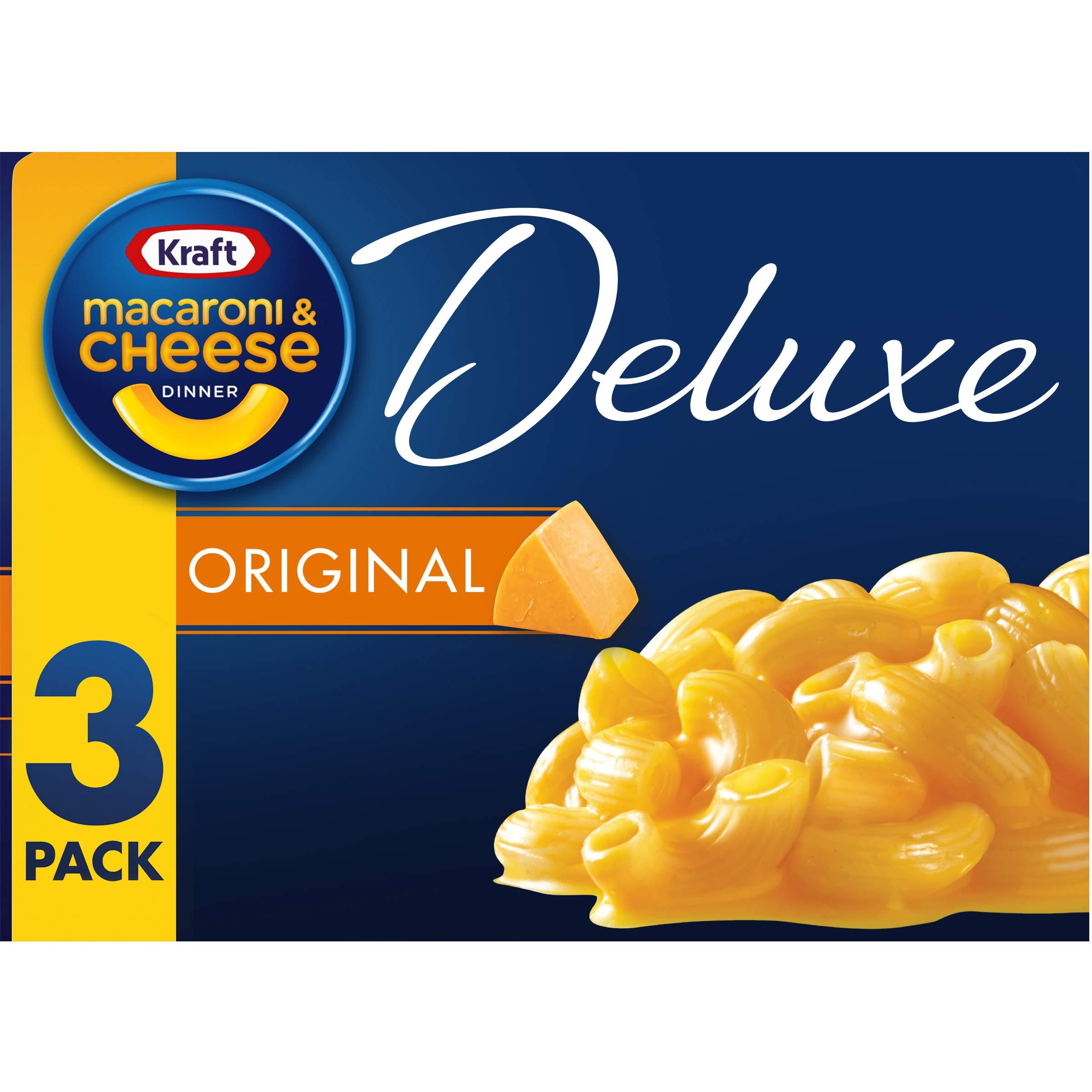 Kraft Kraft Deluxe Cheddar Macaroni and Cheese Meal (14 oz Boxes, Pack of 3)