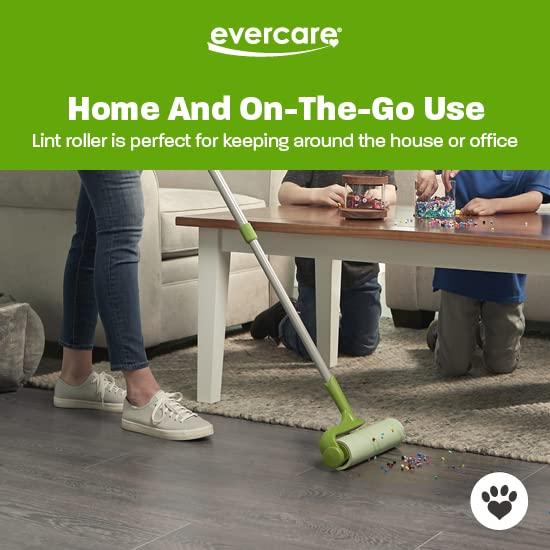 Evercare Evercare Pet Mega Lint Roller Value Pack with Two 50-Sheet Refills - includes Refillable Lint Roller, Adhesive Sheets, Versatile Cleaning Uses, Home and On-The-Go Use, Extendable Handle