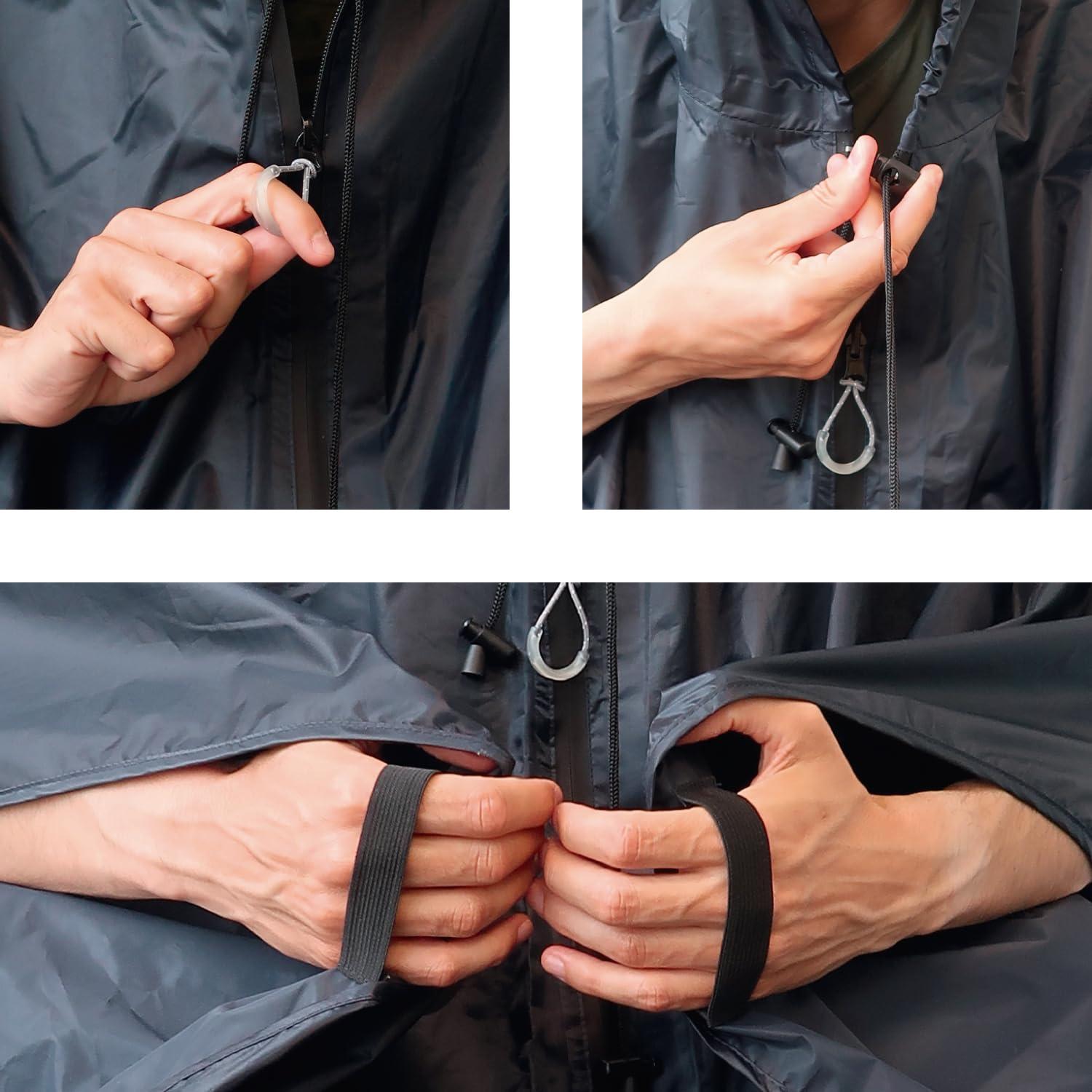 ActionCare ActionCare - Waterproof Wheelchair Poncho - Adult Standard - Wheelchair Rain Cape, Navy