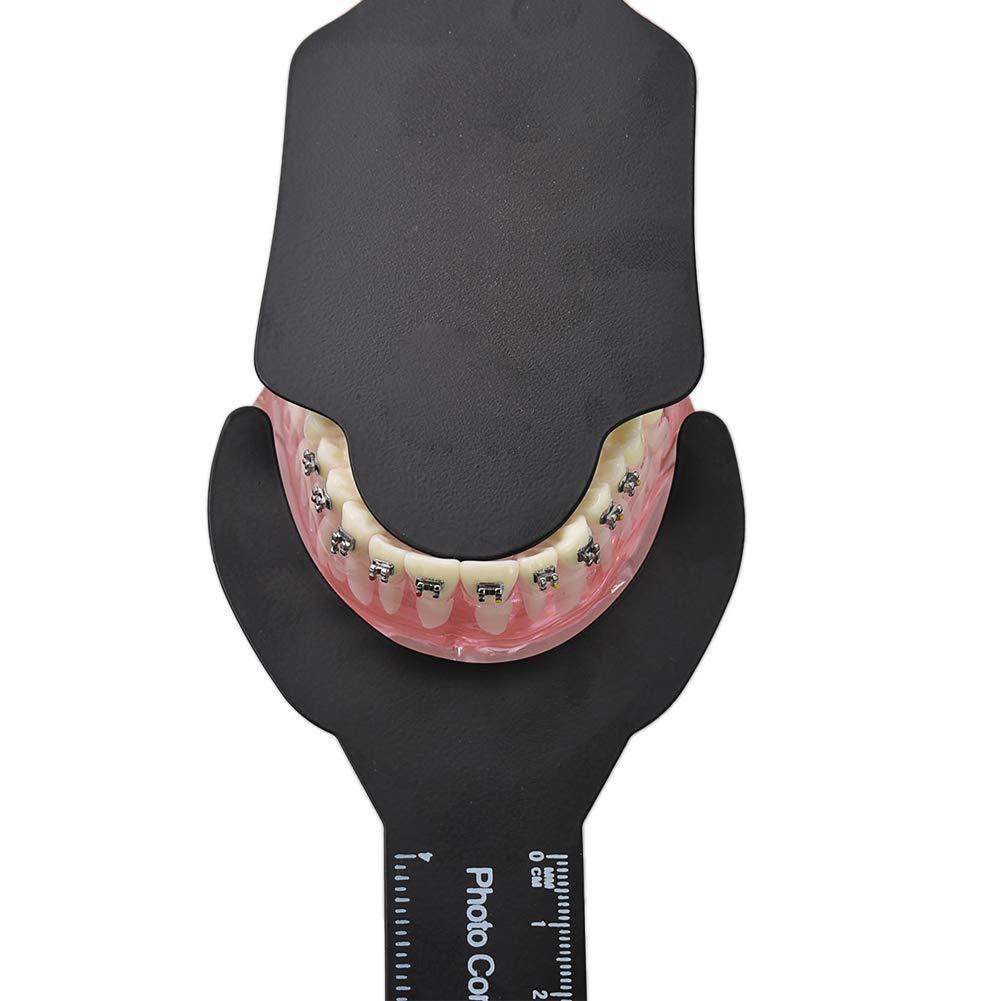 RZJZGZ RZJZGZ (6Pcs) Dental Photo Contrast Black Background Board Autoclavable Dental Orthodontic Oral Cheek Retractors Photographic Black Background Backdrop