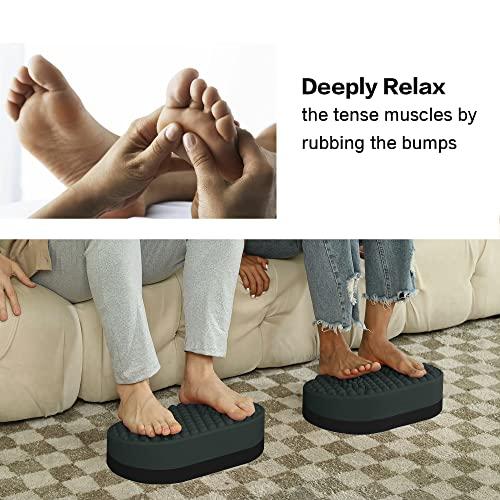 DIKDOC Dikdoc Foot Rest for Under Desk at Work, Home Office Foot Stool, Ottoman Foot Massager for Plantar Fasciitis Relief, Soft Silicone Footrests, Anti-Fatigue Fidget Toy (Gray)