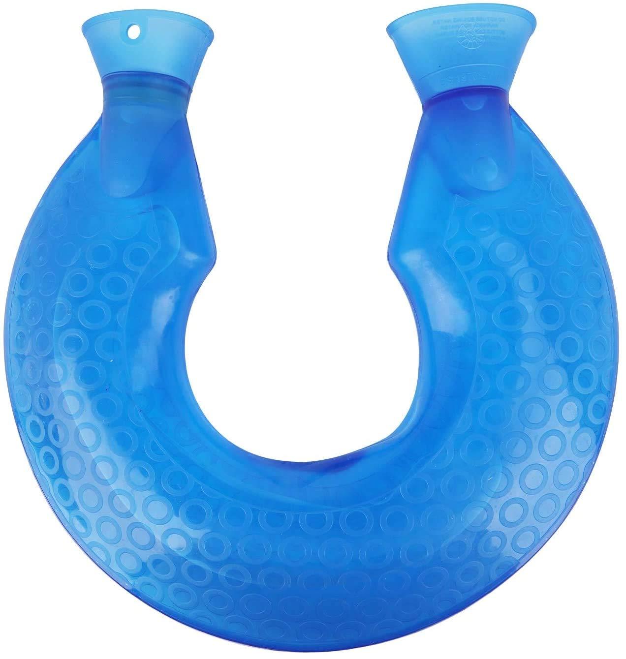 du hui U-Shaped PVC Hot Water Bottle, Neck & Shoulder Hot Water Bottles, Neck Pain Relief Random Bag, Winter Neck Hand Warmer Bag (Color : Blue)
