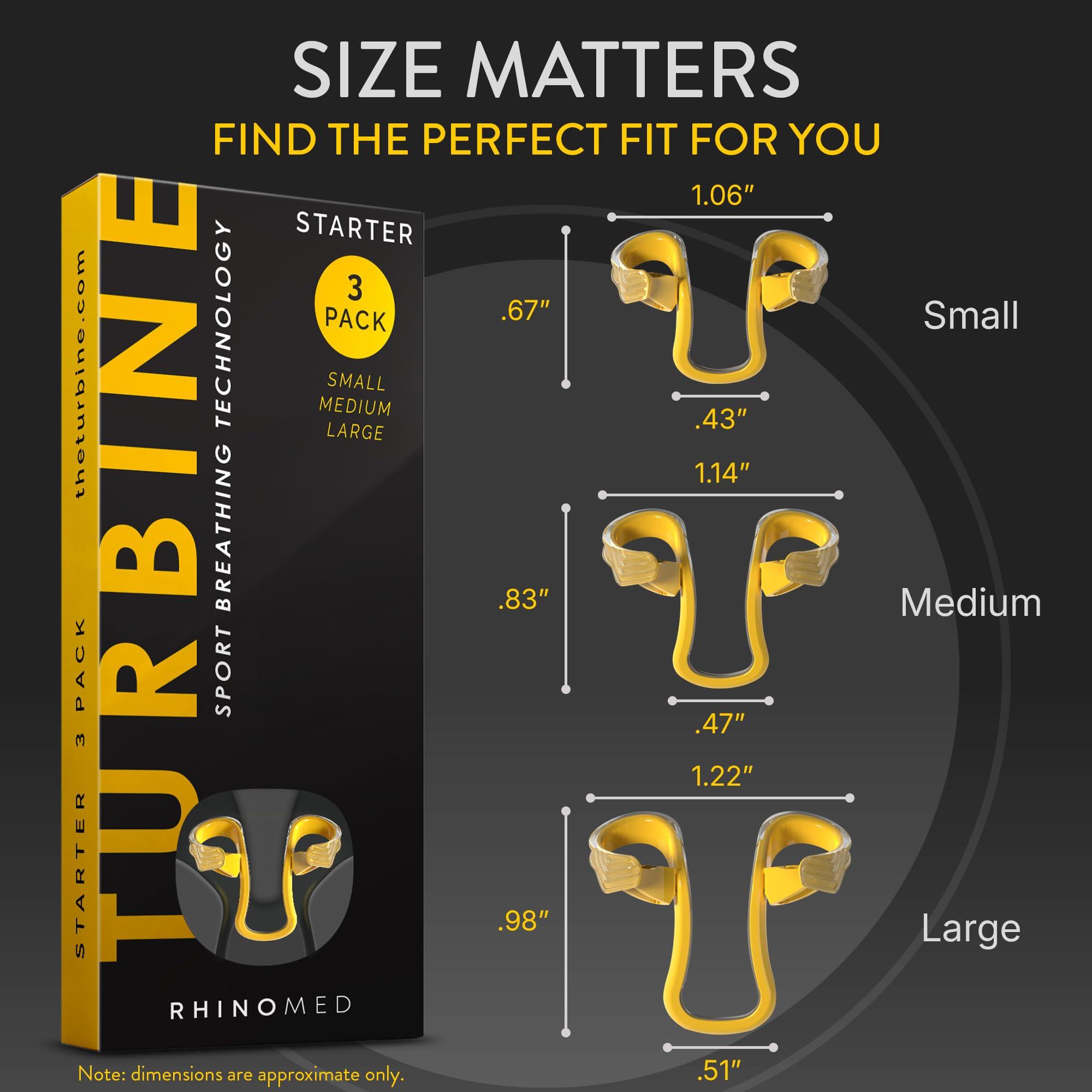 Rhinomed Limited Rhinomed Turbine Nasal Dilator for Athletic Breathing - Trial 3pk - Adult Stocking Stuffers - Improves Airflow During Exercise - Nasal Dilators for Exercise - Internal Nasal Dilator - Lightweight