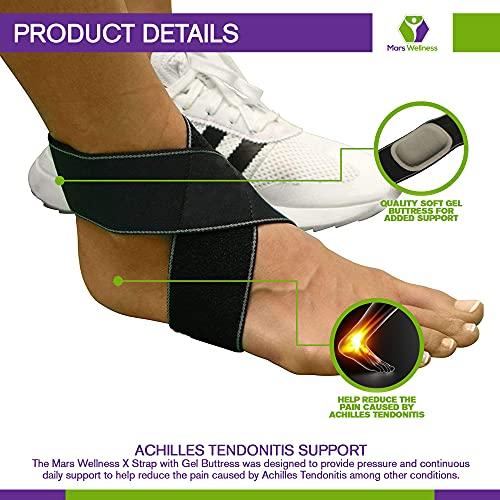 MARS WELLNESS MARS WELLNESS Achilles Tendonitis Support Ankle Brace - Plantar Fasciitis Relief - Gel Buttress Pad - All Day Achilles Tendonitis Relief - Large/X-Large