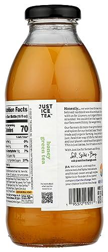 Eat the Change Eat The Change Just Ice Tea Organic Honey Green Tea, Kosher, 16 Fluid Ounces (Pack Of 12)