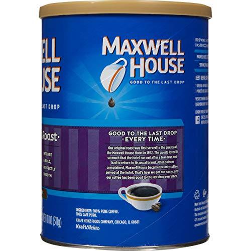MAXWELL HOUSE Maxwell House French Blend Ground Coffee, Bold Roast, 11 Ounce Canister