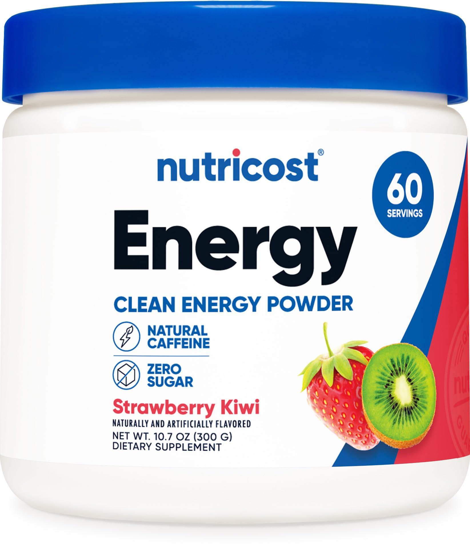 Nutricost Nutricost Energy Complex (Strawberry Kiwi) (60 Servings) - Clean Energy Powder, 300g Dietary Supplement