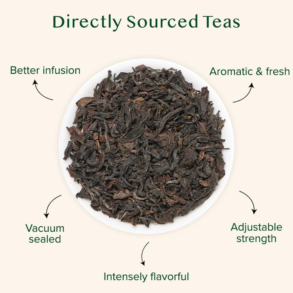 VAHDAM VAHDAM, High Mountain Oolong Tea Leaves From Himalayas (50+ Cups, 3.53oz) Strong & Robust Oolong Tea | High Elevation Grown | Vacuum Sealed | Brew Hot, Iced, Kombucha Tea | Loose Leaf Tea
