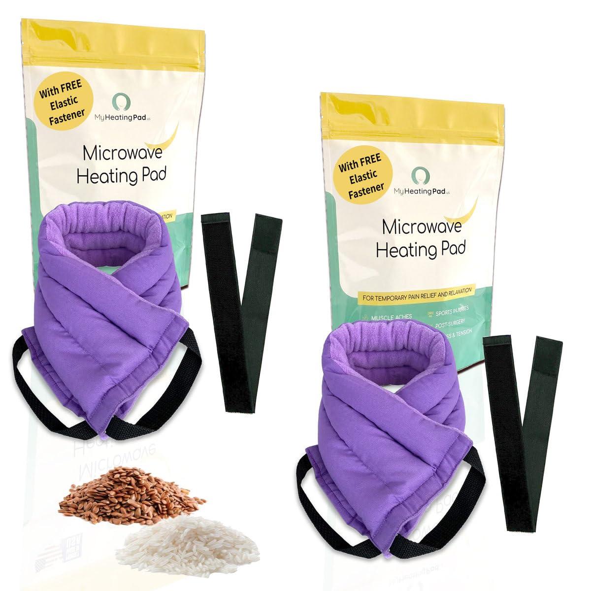 MY HEATING PAD Microwavable Heating Pads for Lower Back, Neck, and Shoulder Pain Relief - Moist Microwave Heating Pad for Muscles and Joints - Microwave Hot Pack Heat Pad for Cramps -2 Heat Pack Purple