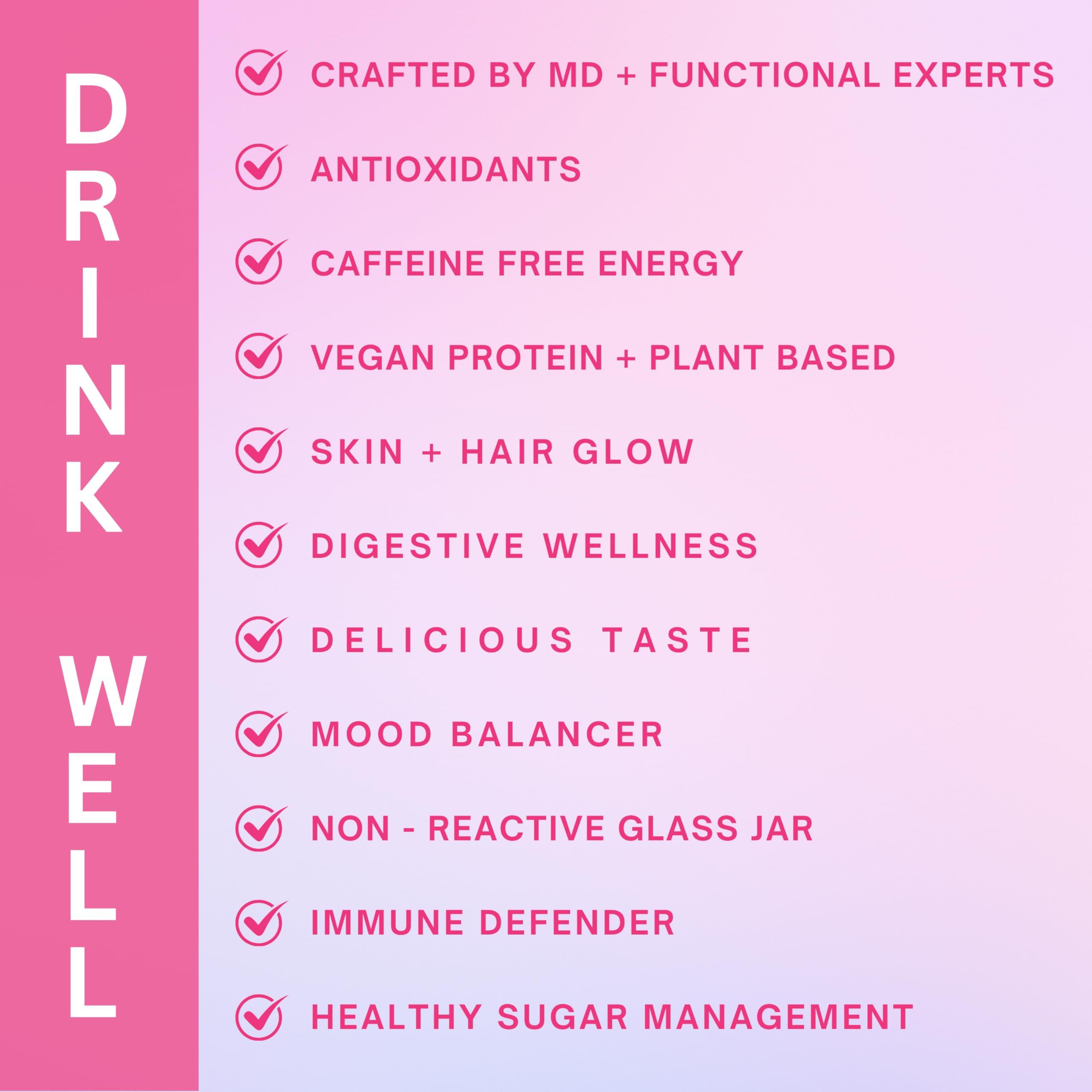 ELEVEN TLC A WELLNESS CO. Eleven TLC, Berry Well Superfood Wellness Drink Latte + Mix, Caffeine-Free, or Herbal Tea, Blue Spirulina, Blue Butterfly Pea Flower, Organic Maca, Keto Friendly, Vegan, 63 Servings