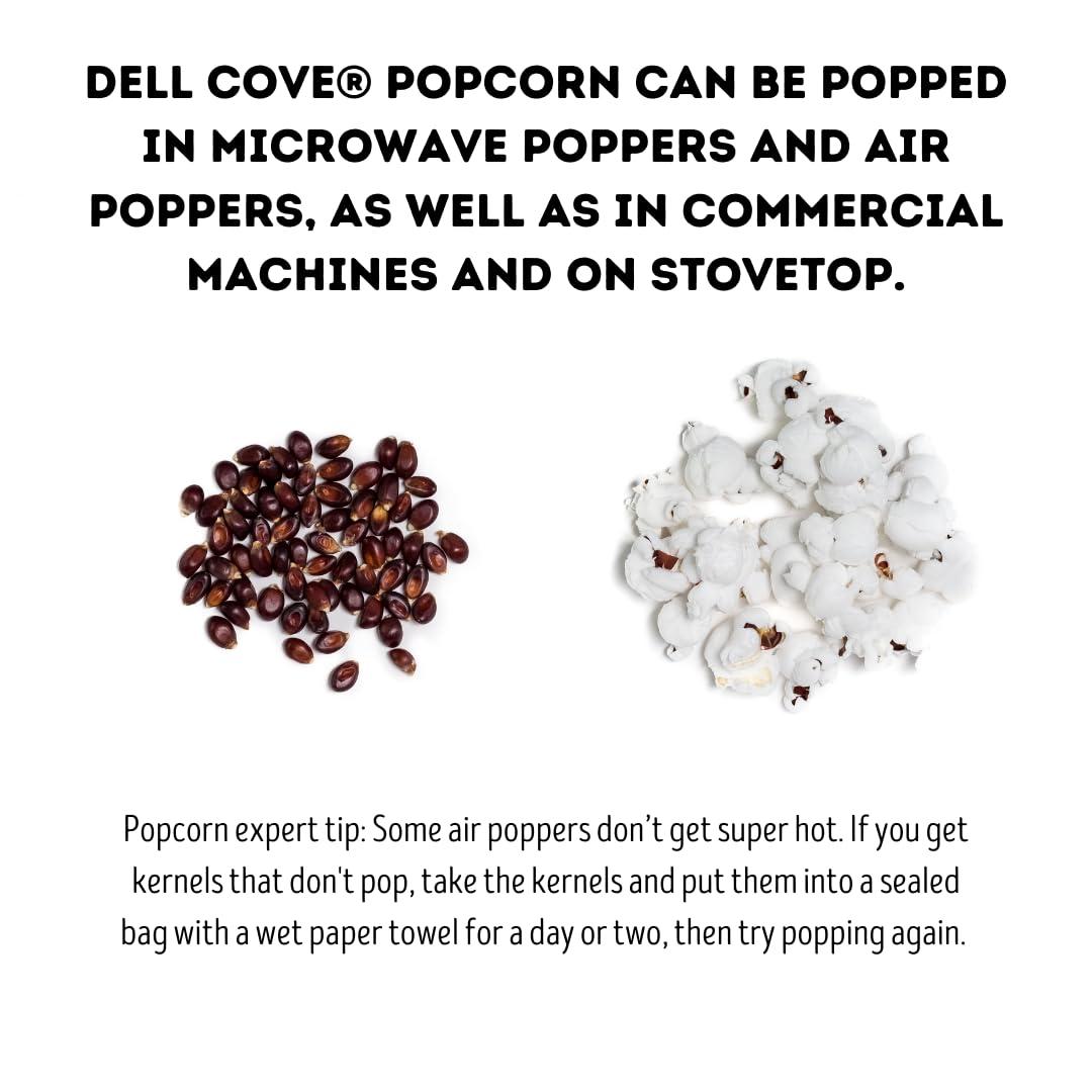 DELL COVE SPICES & MORE Ruby Red Popcorn Kernels - Best Gourmet Popcorn for Home Movie Nights & Popcorn Machines - Dell Cove Spices, Five Pounds