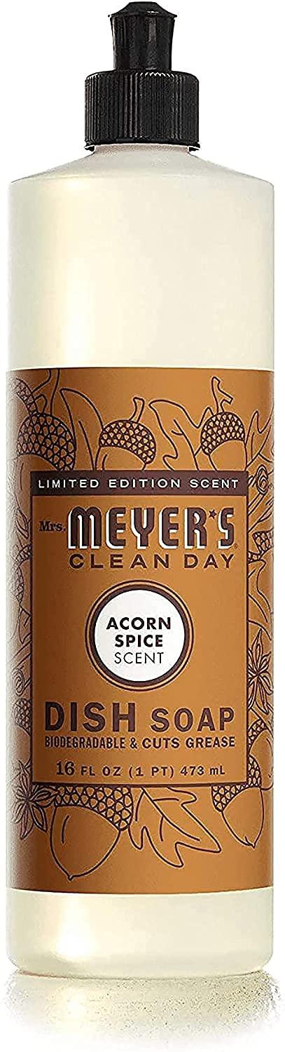 MRS. MEYER'S CLEAN DAY Mrs. Meyer\'s Liquid Dish Soap, Acorn Spice, 16 OZ (Pack - 3)