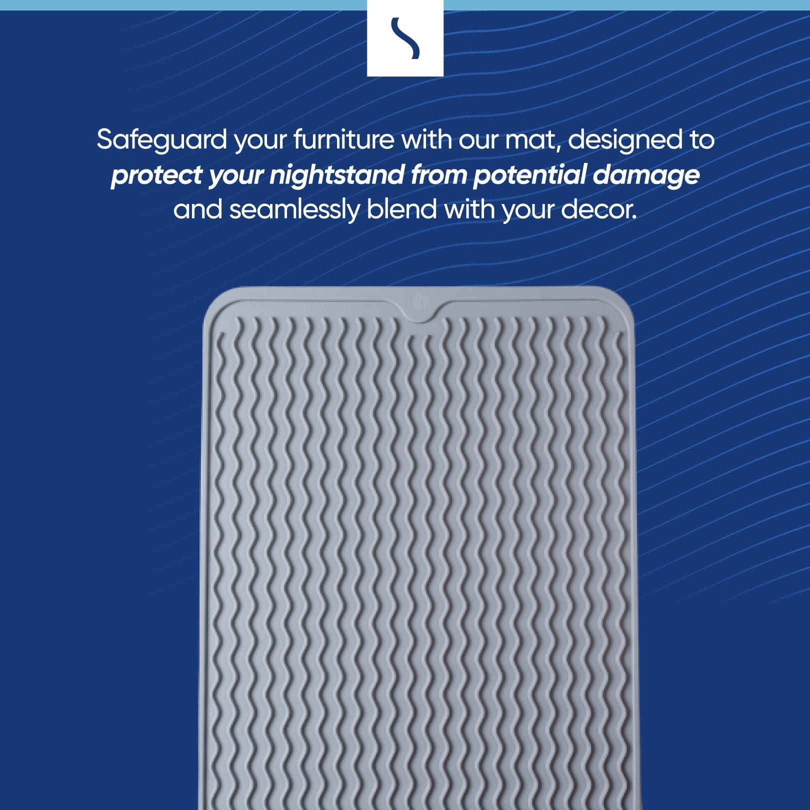 Snugell Snugell CPAP Protector Mat Vibration Absorbing and Noise Reducing Nightstand Pad for Sleep Therapy Machines 15.8\" x 11.8\" Gray Protects Surfaces and Enhances Stability for CPAP Device