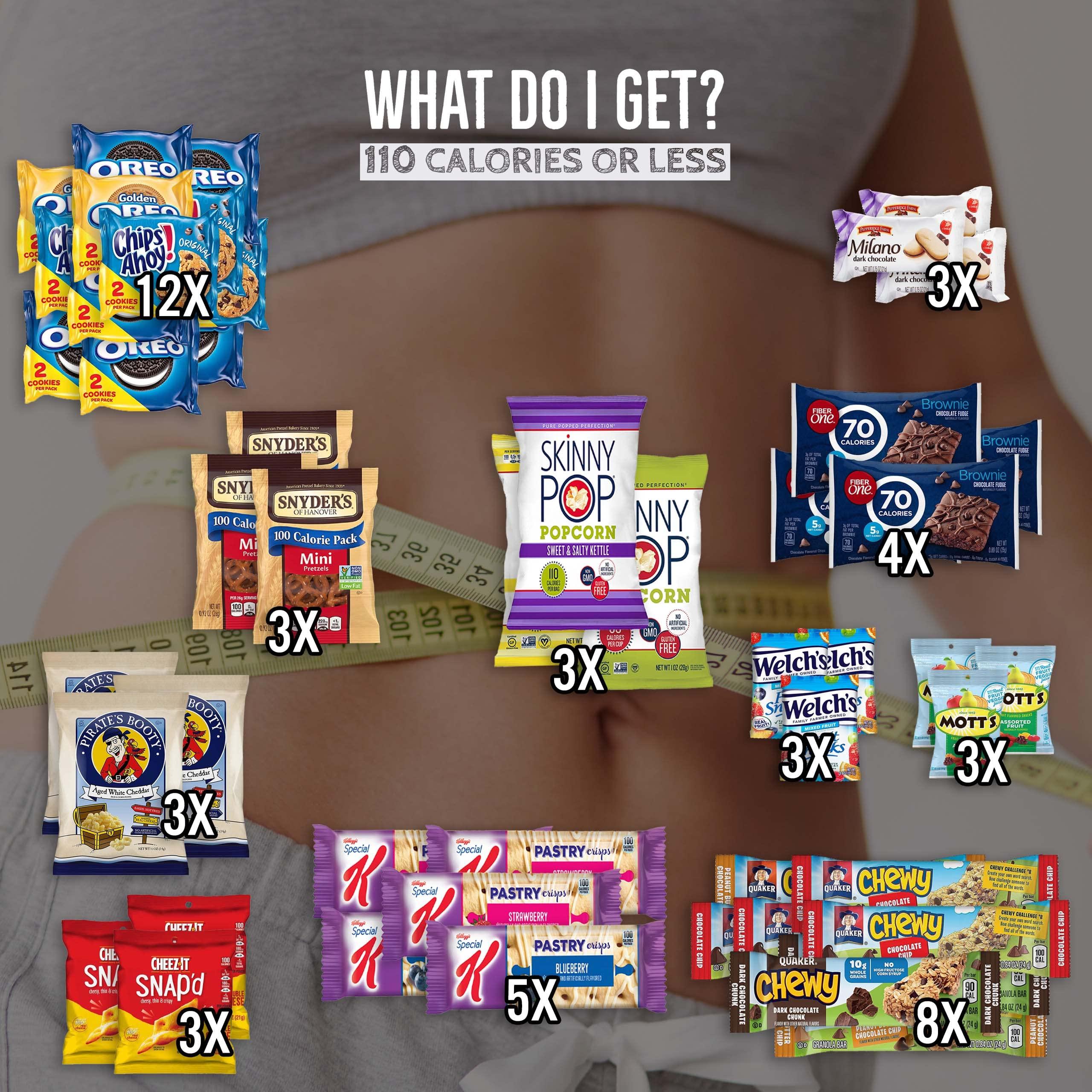 Bussin Boxes Low Calorie Snacks Variety Pack with 100 Calorie Snacks (50 Count)