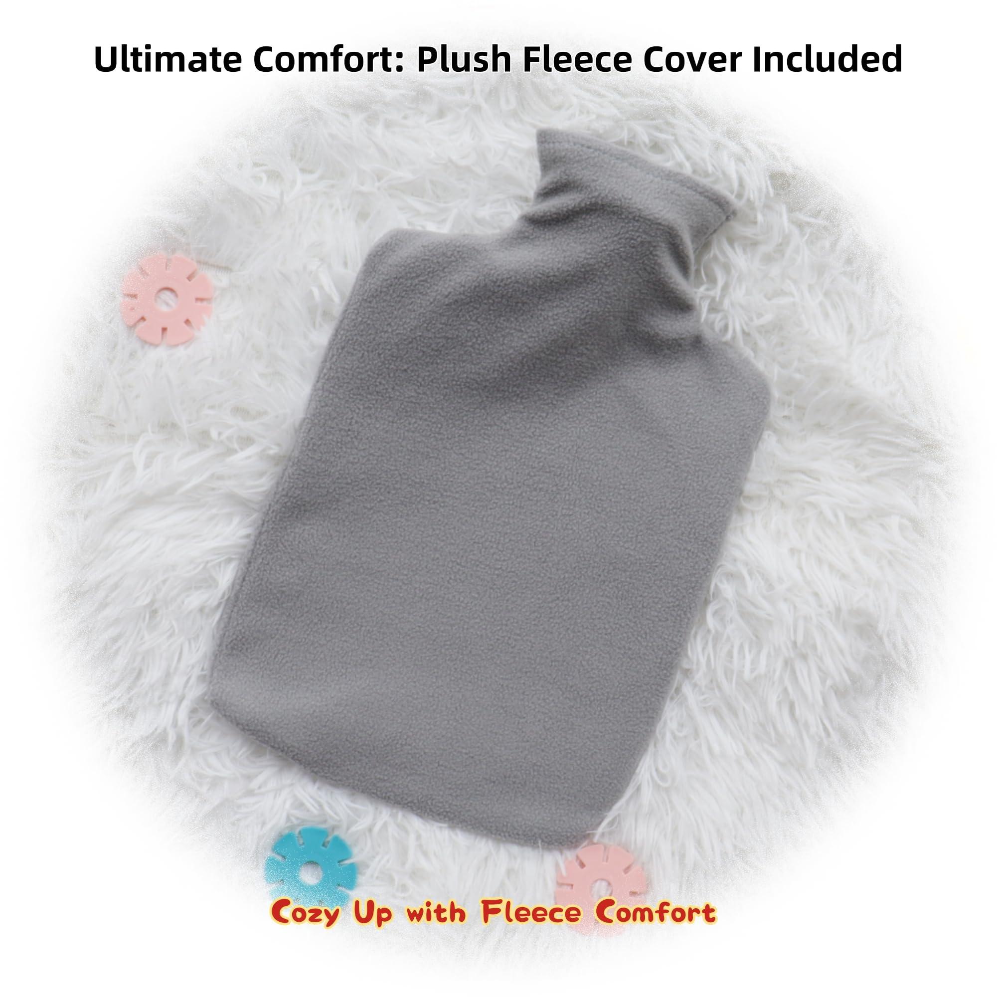 OliviaLiving OliviaLiving Hot Water Bag Hot Water Bottle 2 Liters Heat Up and Refreezable Hot Cold Pack with Knit Cover for Pain Relief Hot Cold Therapy